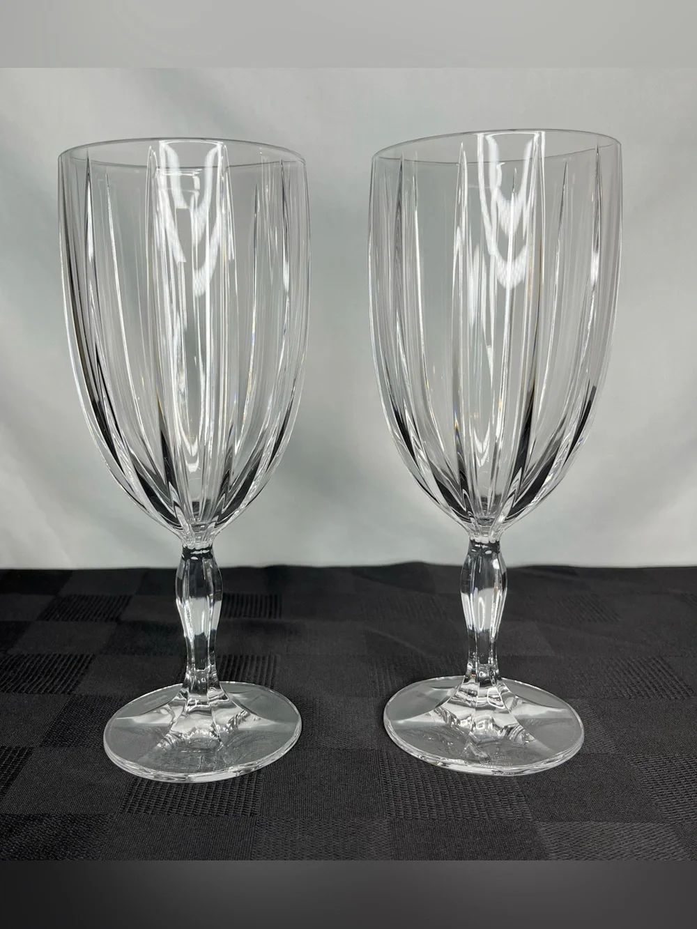 Discontinued Marquis by Waterford Crystal Omega Iced Tea Glasses-  Set of 2